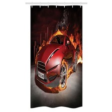 Autos Schmaler Duschvorhang Burnout Reifen Sport Auto