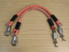 Shires Schwerlast Gummisanhänger Krawatten x 2 - orange *kostenloser Versand*