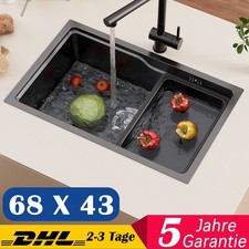 68x43cm Edelstahl Einbauspüle