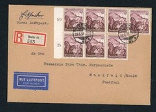 Deutsches Reich Michel-Nr. 681 Mehrfachfrankatur Luftpost Einschreiben Berlin
