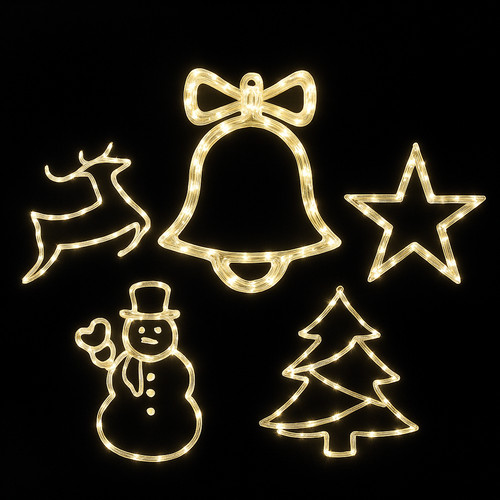Led fensterbild beleuchtet - fensterbild,