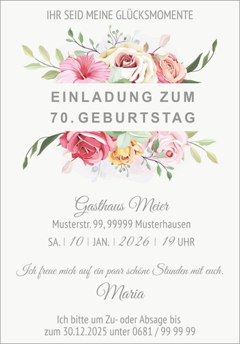 Blumige einladungskarten - blumige,