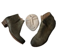 Stiefeletten 39 ,Leder,grün/