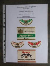 Bieretiketten, BW, Hornberg, Kronenbrauerei