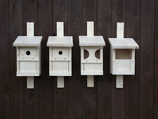 4 Nistkästen aus Nadelholz, Vogelhaus, Vogelvilla