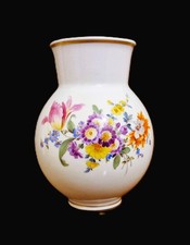  Blumenvase mit Goldrand Meissen 12cm hoch