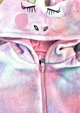 Neu Mädchen glitzerndes 3D Einhorn weiches Fleece All-in-One Lounge Multi Größe 6-7 Jahre