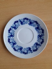 Geschirr Einzelteile Melitta, blau gemustert, 60er Jahre?