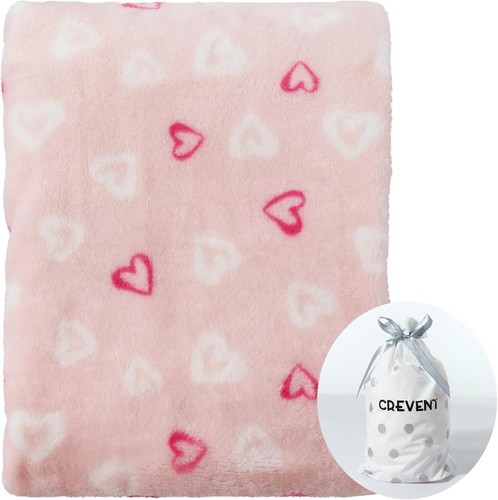 Babydecke fleece 75x100cm - fleece, rosa