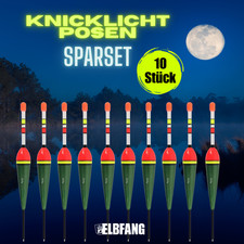 ✅ELBFANG Posen-Set | 10 Stück | Knicklichtposen |  Angelposen | Schwimmer Angeln
