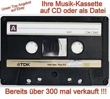 Musikkassette, McTape, Audiokassette digitalisieren,1 Kassette als Cd oder Datei