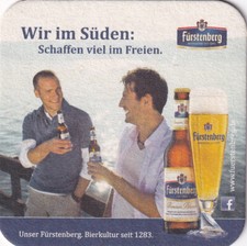 Bierdeckel Fürstenberg: Wir im Süden.....