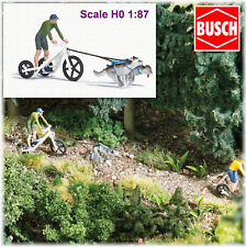Action Set: Zugwagen mit Huskies Dog Trike als Trainingswagen 1:87 Busch 7815