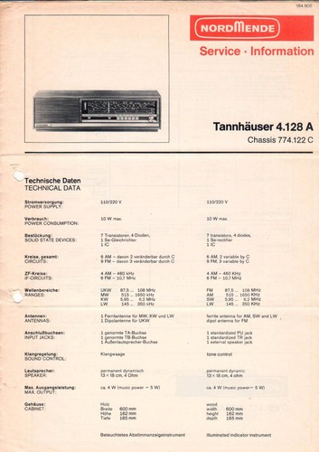 Nordmende tannhäuser 4 - -, 4.128