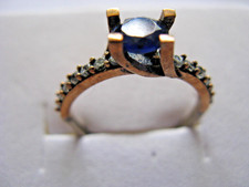 Fein Ring 925  Silber mit Bronze und Natürlichem steinen  Größe 57