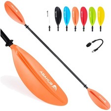 Kajakpaddel, Doppelpaddel, Aluminium Paddel mit Paddelleine