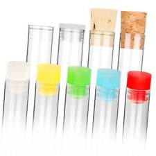 Tuuters 25x Röhrchen Kunststoff Reagenzgläser mit Verschluss Stopfen Reagenzien