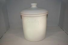 5 Liter Rumtopf weiss-matt grade, handbemalt, Steinzeug