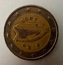 2 Euro Münze Eire 2002 Irland Sehr Selten keltische Harfe Sammelstück