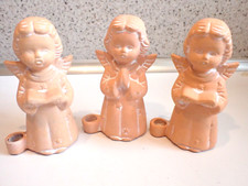 3 Terrakotta Lichterengel