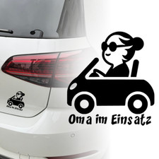 Auto Aufkleber | Oma im Einsatz | Taxi | Versch. Farben / Größen | Sticker 466
