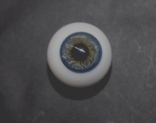 1 Paar Glasaugen für Reborn-Puppen rund  20 mm Ø dunkelblau Nr.10