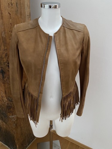 Kaos leder jacke fransen - leder,