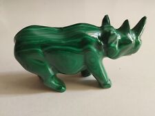 Malachit Stein Nashorn