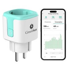 GreenSun Smart Steckdose Stromzähler für Mini-PV, Alexa & Smart Life App