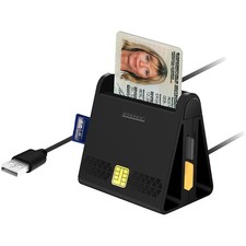 Xystec USB-Chipkartenleser für Smart-, SIM- und Speicher-Karten, HBCI-fähig