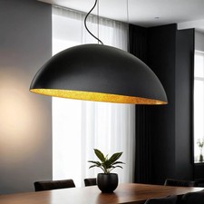 Ovale Pendelleuchte Schwarz