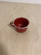 Emaille Teetasse Vintage Rot