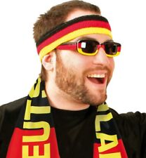 Deutschland Stirnband Schweißstirnband Schwarz Rot Gold Fan Kostüm EM Party
