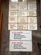 Zuglaufschild-Set 99:  20  Zuglaufschilder im Paket, zB IC 817 Sophie Scholl