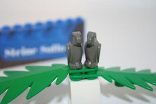 Lego (c) 2x Papagei - City - alt dunkelgrau - Pirat - 2546   - Vogel / Tier