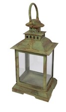 LATERNE GARTENLATERNE 39cm HOCH ANTIK VINTAGE NOSTALGIE STIL SHABBY METALL NEU