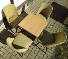 STYLISCH: 4 CLUBSESSEL + CLUBTISCH Stuhlsessel Sessel um 1965/ 75 DDR- Design
