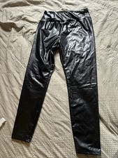 Lederimitat Leggings schwarz L NEU Gefüttert