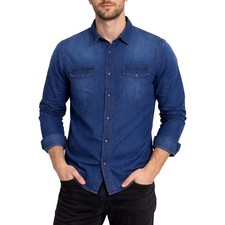 Herren Jeans Hemd Langarm GUY