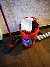 Vileda Ultramax 2-in-1 Komplett-Set: Eimer, Stiel, Wischbezug und Fensterwischer