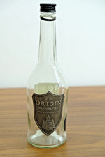 # Leere Glasflasche 27 cm hoch mit Schraubverschluss Spirituosen Deko Upcycling