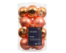 16 Weihnachtskugeln Glas 3,5cm