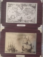 2x Messingplatte Mahagoni