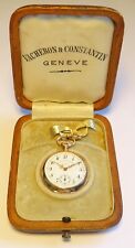 Vacheron Constantin massiv Gold 585 / 333 Taschenuhr in seltenstem Original Etui