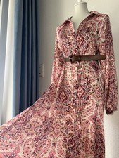 Zara Gemustertes Midikleid Gr