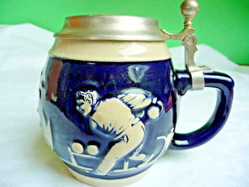 Bierkrug mit deckel - mit, aus