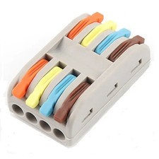 Durchgangsklemmen 4 Leiter Klemme Elektro Kabel Draht Schnellverbinder 4 polig