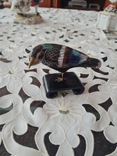 Cloisonne Vogel, Messing