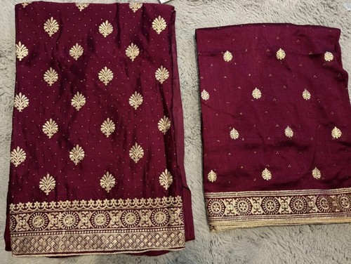 3pcs maroon indian - 3pcs, unstitched