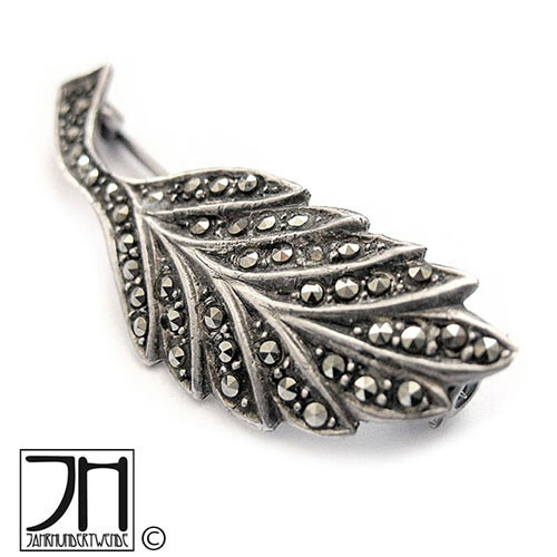 Art deco silber brosche - art,